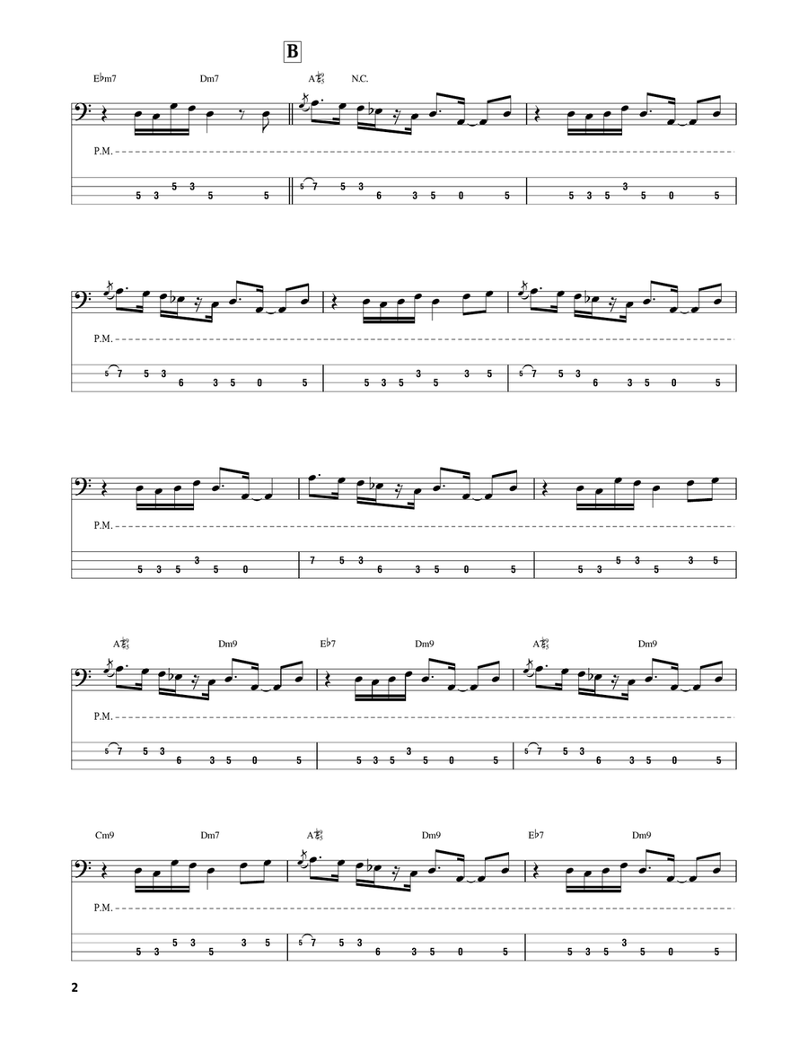 3 Deuces Bass Guitar Tablature scores gallery preview page 2