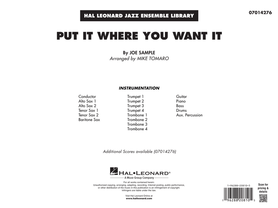 Joe Sample Sheet Music to download and print