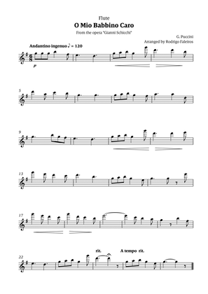 O Mio Babbino Caro - for flute solo