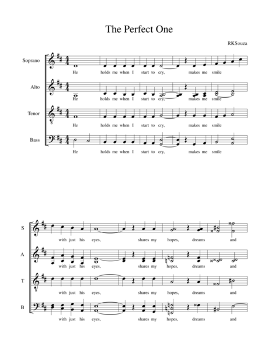 The Perfect One The Perfect One Choir scores gallery preview page 1