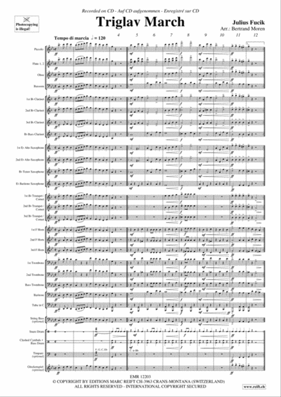 Triglav March Concert Band scores gallery preview page 4