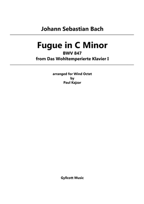 Fugue in C Minor from The Well-Tempered Clavier, Book 1 (Wind Octet)