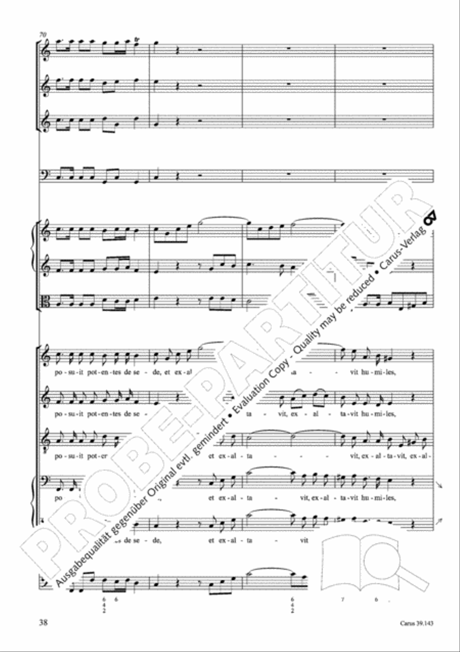 Magnificat in C major 4-Part scores gallery preview page 39