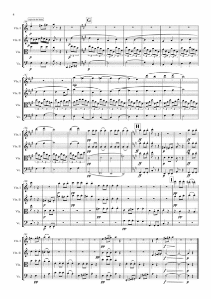 Beethoven: Symphony No.7 Op.92 Mvt.II Allegretto - string quartet image number null