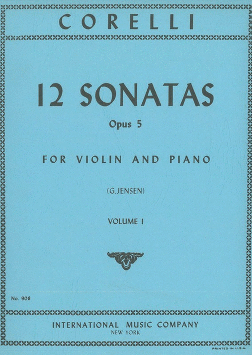 Sonatas 12 Op 5 Book 1 Nos 1 To 6 Vln Pno
