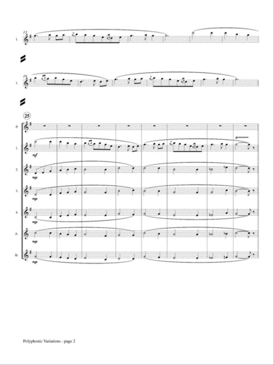 Polyphonic Variations on the Korean Folk Song 'Arirang' for Flute Choir Flute Choir scores gallery preview page 3