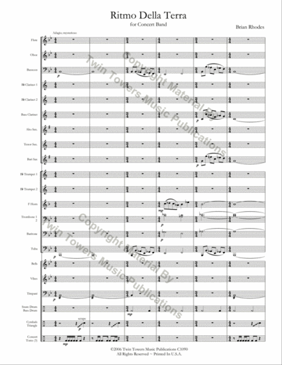 Ritmo Della Terra Concert Band scores gallery preview page 3