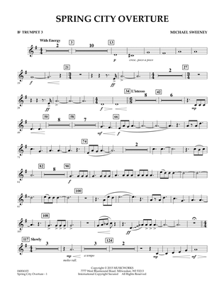 Spring City Overture - Bb Trumpet 3