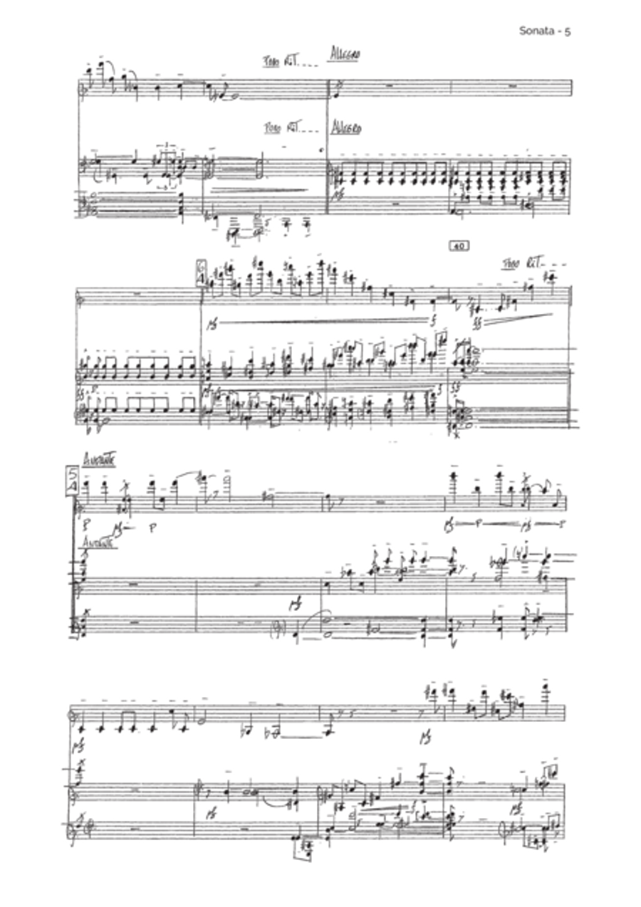 Sonata Violin Solo scores gallery preview page 6