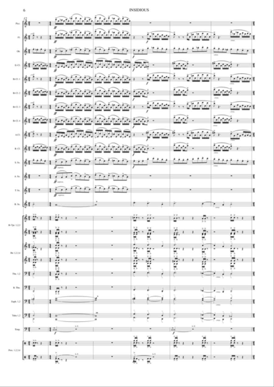 Salvatore Passantino: INSIDIOUS (ES-21-059) - Score Only Large Ensemble scores gallery preview page 6