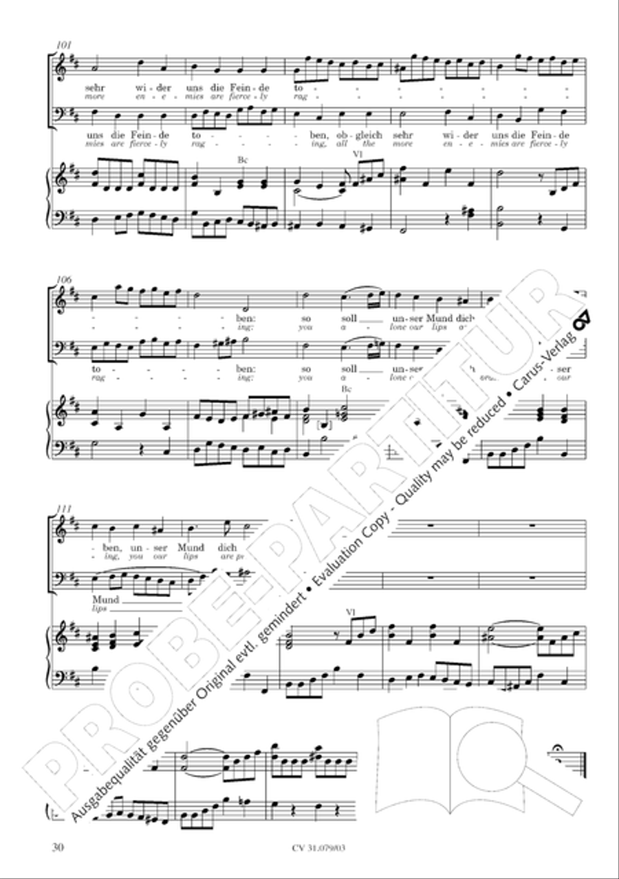 God the Lord is sun and shield (Gott, der Herr, ist Sonn und Schild) 4-Part scores gallery preview page 31