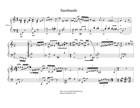 Little Suite for Piano: II Sarabande