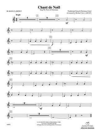 Chant de Noël: B-flat Bass Clarinet