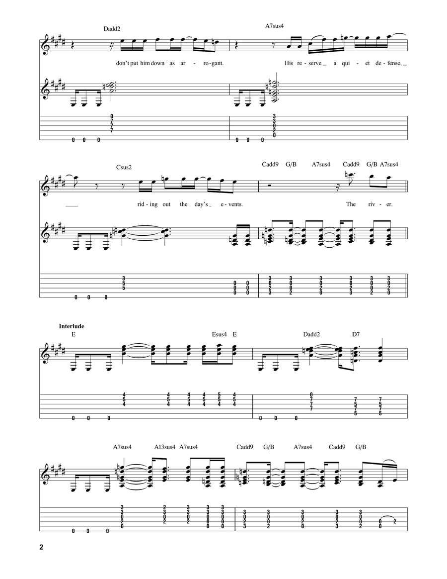 Tom Sawyer Acoustic Guitar scores gallery preview page 2