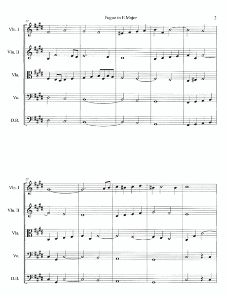 Fugue in E Major--Score image number null