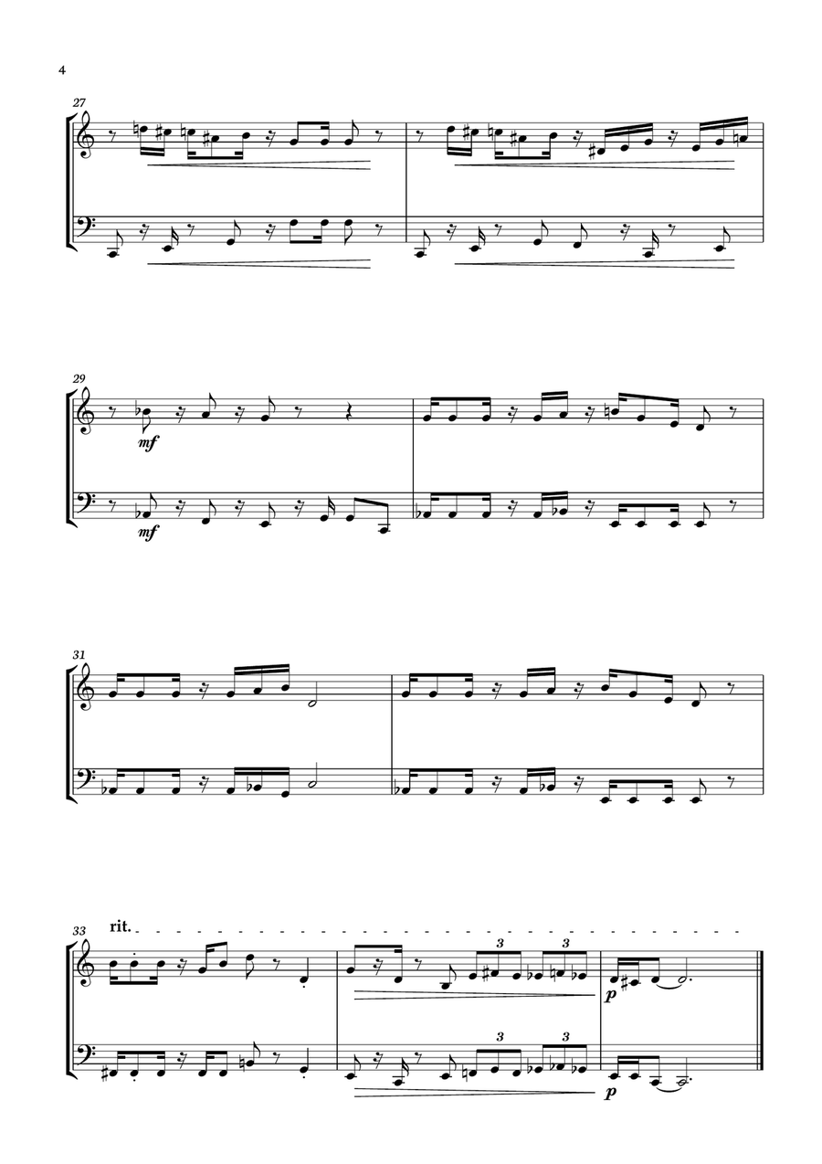 Super Mario Bros. Opus Brass Duet scores gallery preview page 4