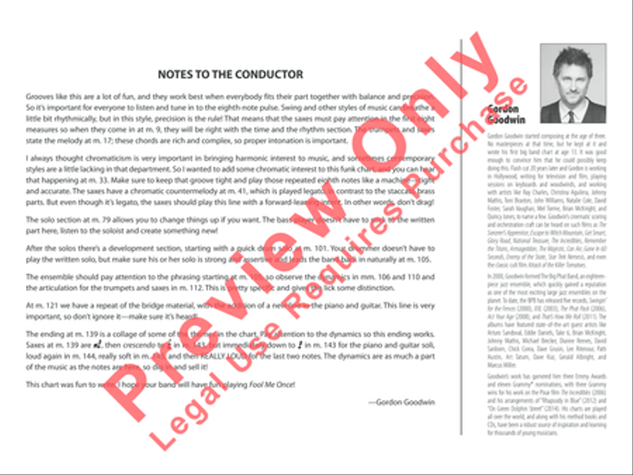 Fool Me Once Jazz Ensemble scores gallery preview page 3