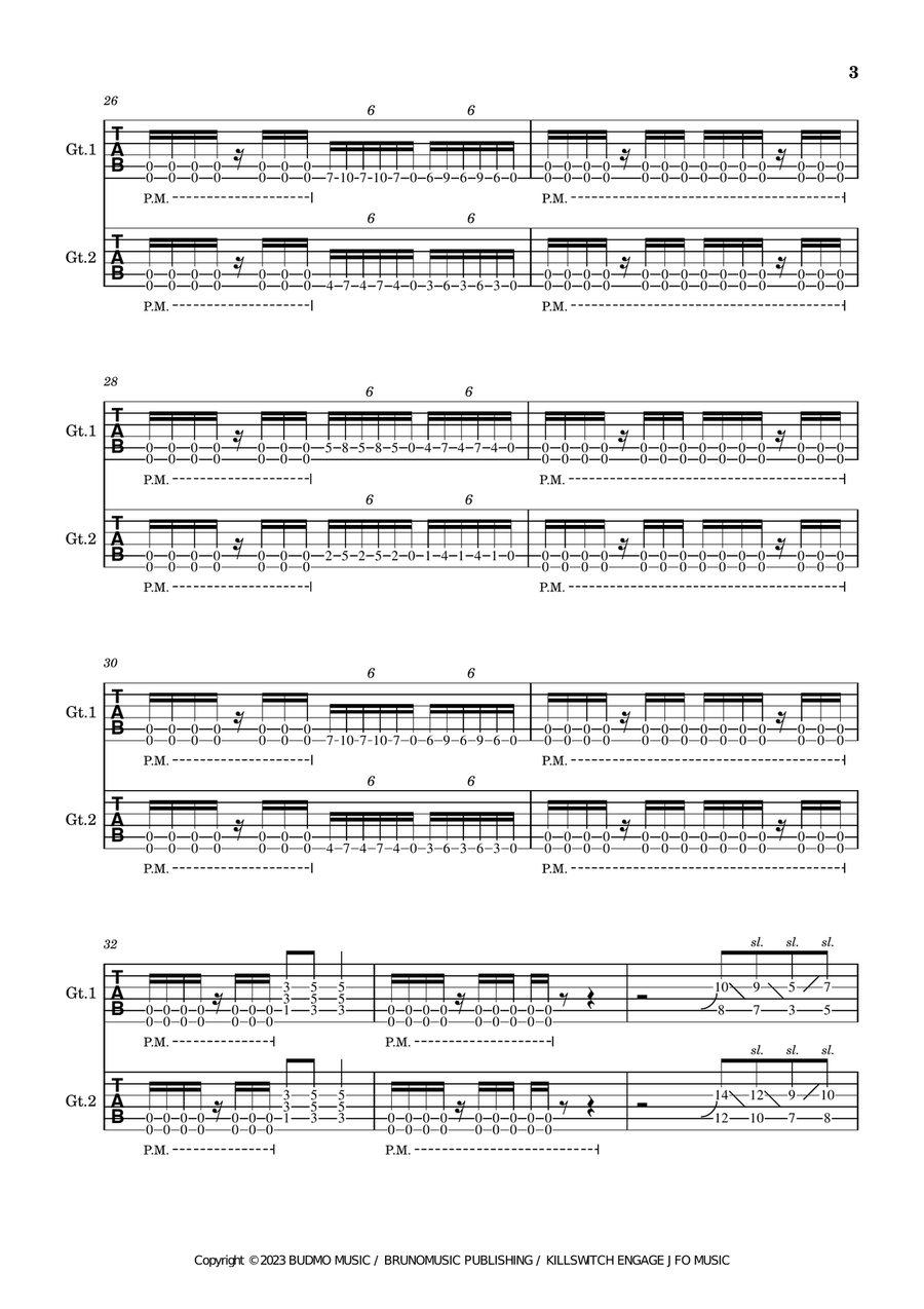 The End Of Heartache The End Of Heartache Guitar Tablature scores gallery preview page 3