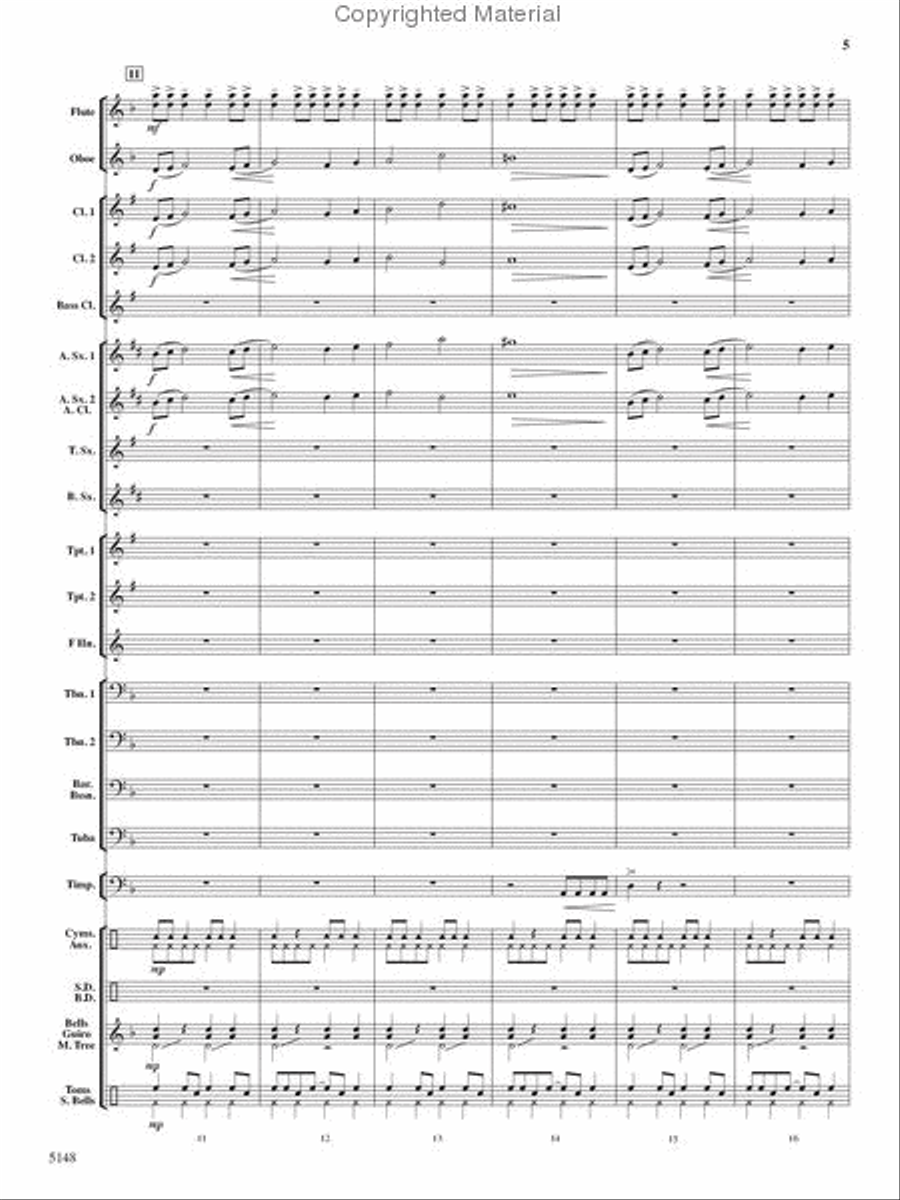Fire Dance Fire Dance Concert Band scores gallery preview page 4