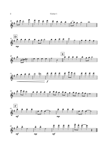 Chanson Triste (Tchaikovsky) - 3 guitars/large ensemble by Peter Ilyich Tchaikovsky Large Ensemble - Digital Sheet Music