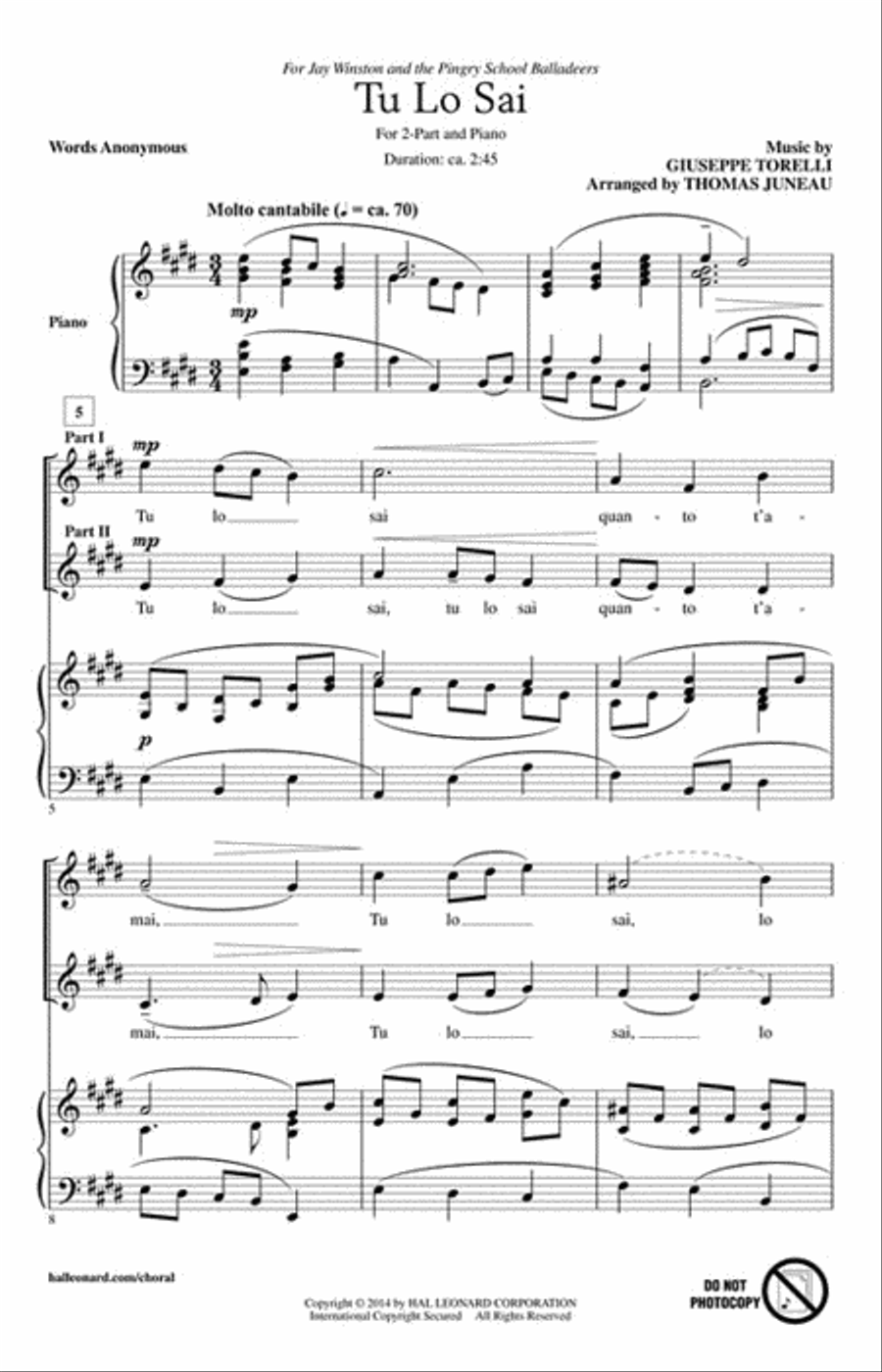 Tu Lo Sai 2-Part scores gallery preview page 2