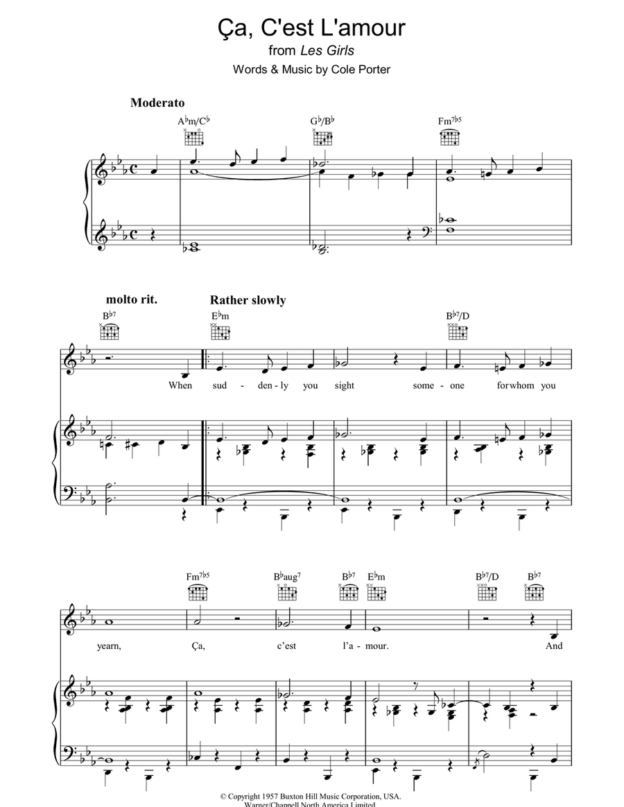 Ca, C'est L'amour Guitar scores gallery preview page 1