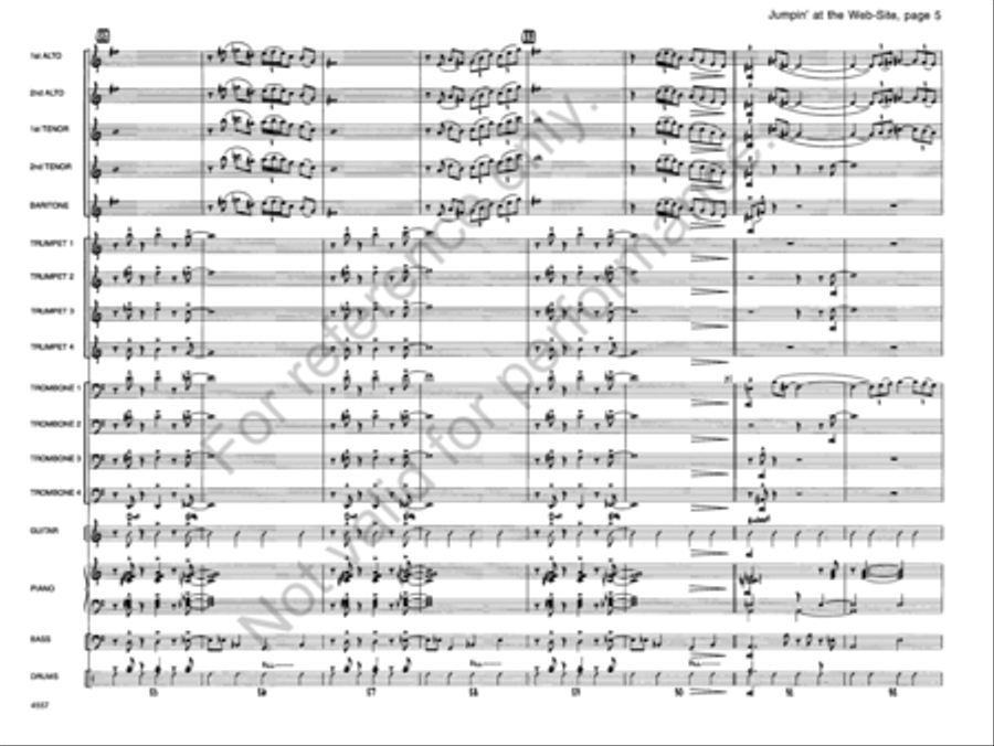 Jumpin' At the Website Jazz Ensemble scores gallery preview page 5