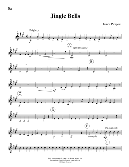 Intermediate Music for Four, Christmas, Part 3 - Bb Clarinet or Bb Trumpet