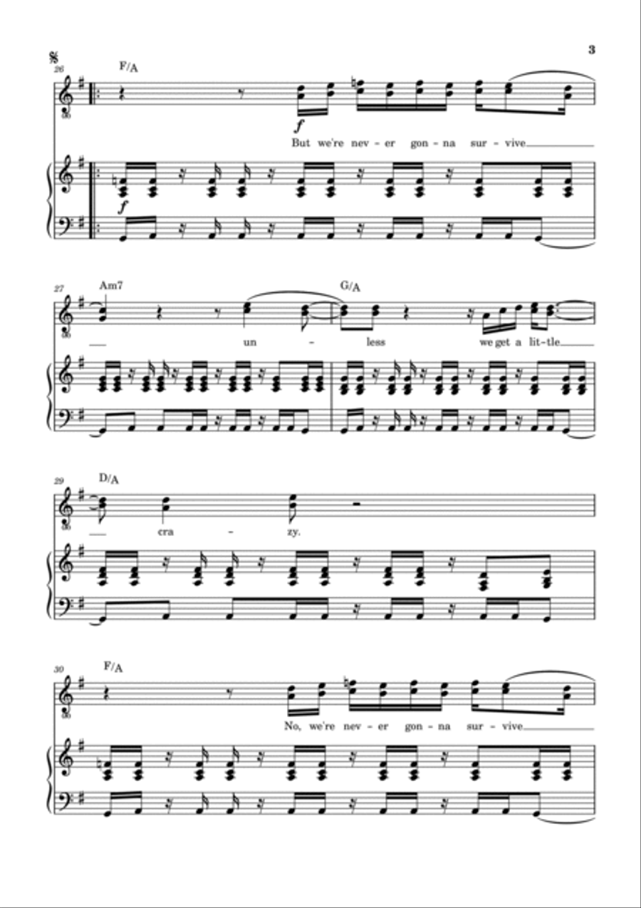 Crazy Piano, Vocal, Guitar scores gallery preview page 4
