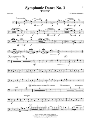 Symphonic Dance No. 3 ("Fiesta"): Baritone B.C.