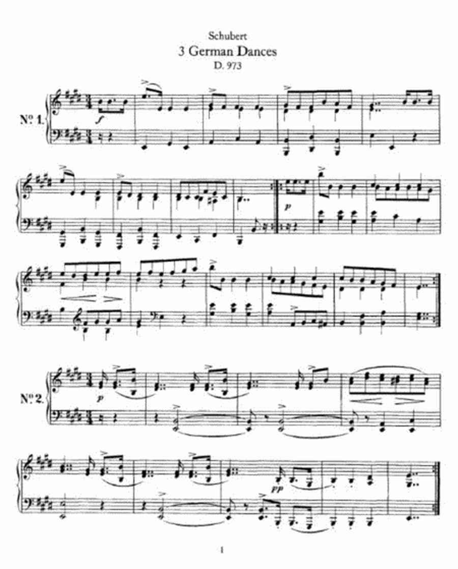 Schubert - 3 German Dances D. 973