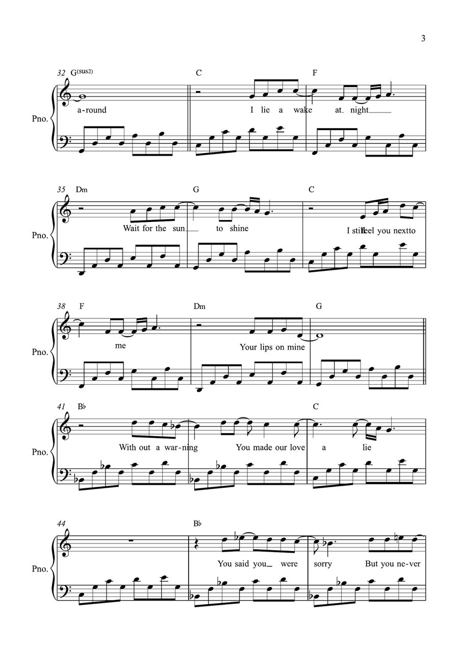Angelia Easy Piano scores gallery preview page 3