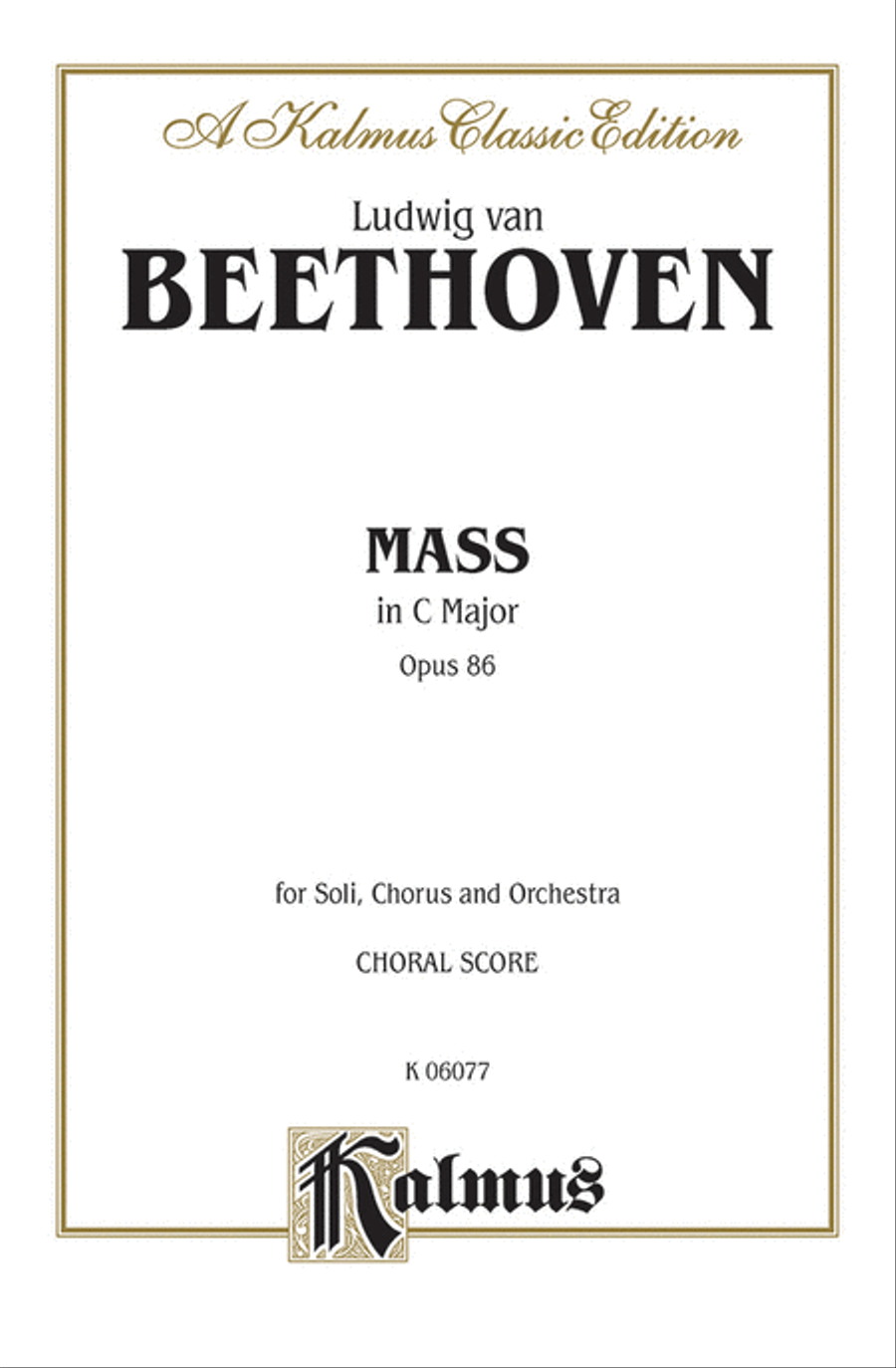 Mass in C Major, Op. 86 4-Part scores gallery preview page 1