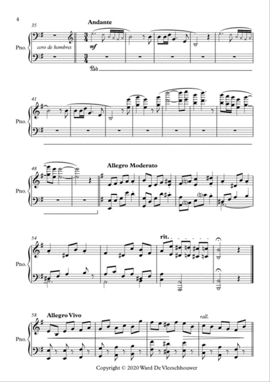 El Cóndor Pasa Piano Solo scores gallery preview page 4