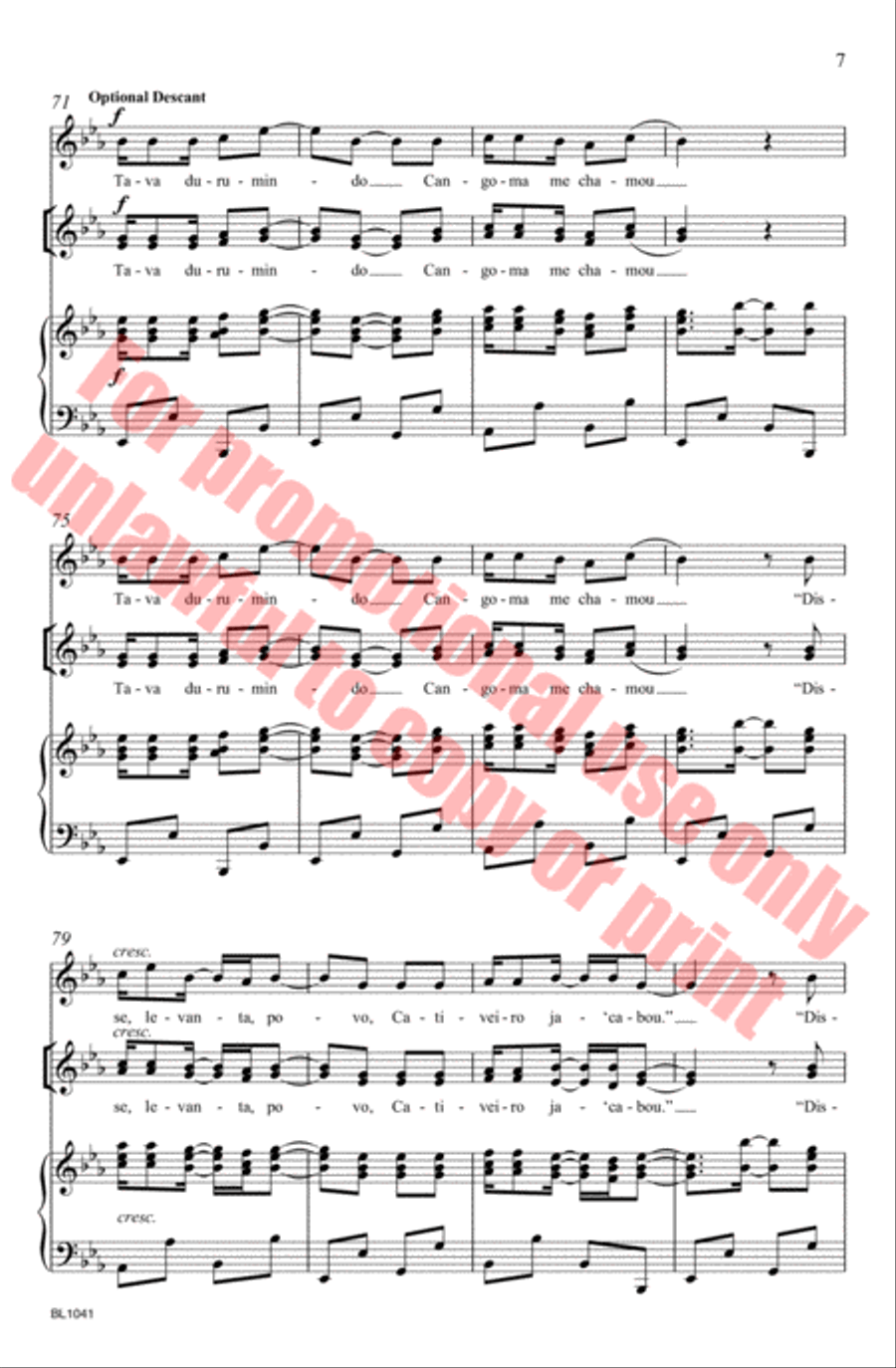 Cangoma Choir scores gallery preview page 8