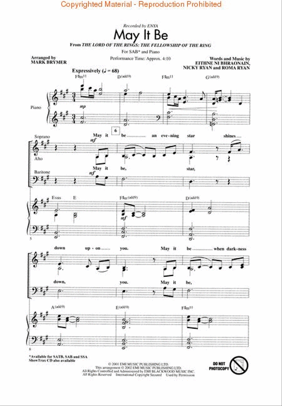 May It Be 3-Part scores gallery preview page 2