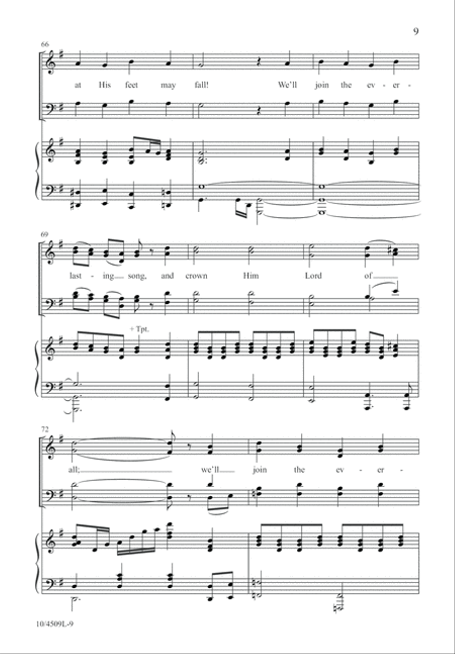 Crown Him Lord of All! 4-Part scores gallery preview page 10