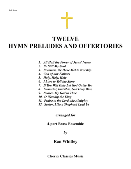 Twelve Hymns and Offertories for 4-part Brass Quartet Ensemble image number null