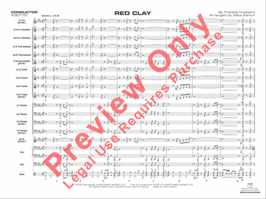 Red Clay Red Clay Jazz Ensemble scores gallery preview page 18