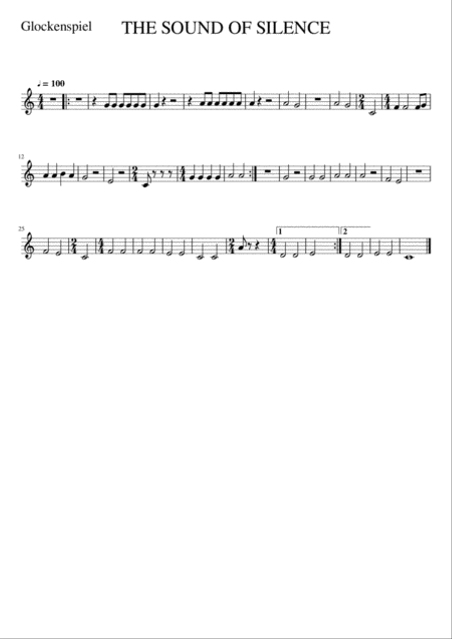 The Sound Of Silence Clarinet scores gallery preview page 5