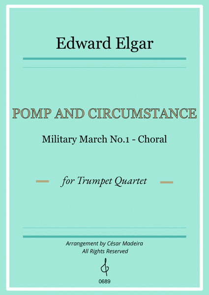 Pomp and Circumstance No.1 - Trumpet Quartet (Full Score) - Score Only image number null
