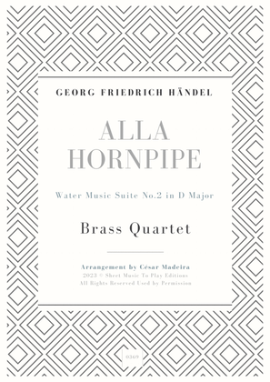 Alla Hornpipe by Handel - Brass Quartet (Full Score and Parts)