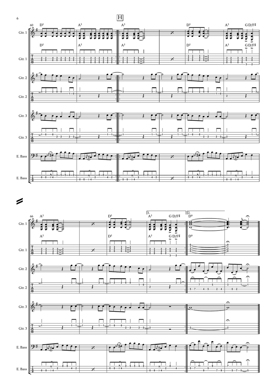 Get Back Guitar Ensemble scores gallery preview page 6