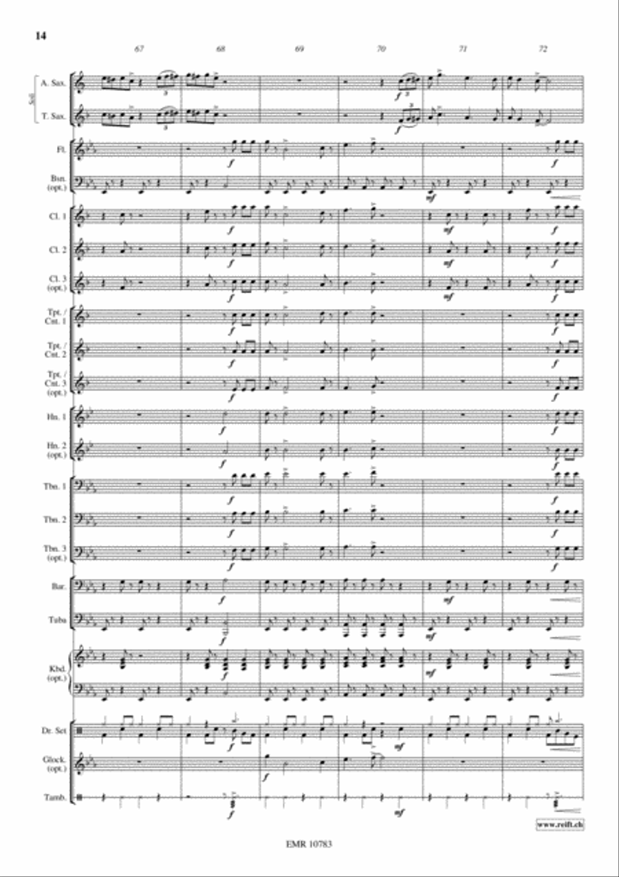 Down By The Riverside Down By The Riverside Concert Band scores gallery preview page 15