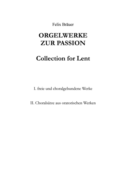 Orgelwerke zur Passion - Collection for Lent