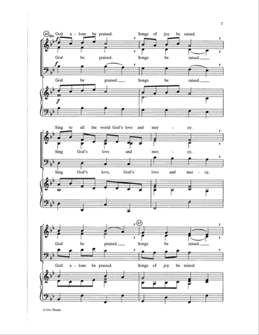 O Give Thanks 3-Part scores gallery preview page 7
