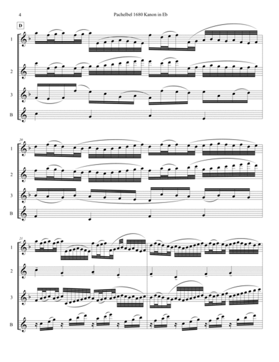 Pachelbel Canon in Eb Sax Quartet
