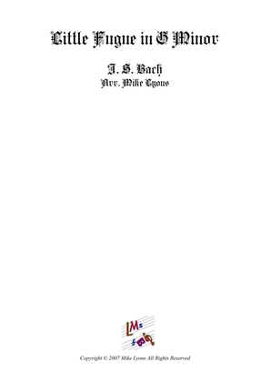 Book cover for Brass Quartet - J S Bach - Little Fugue in g minor