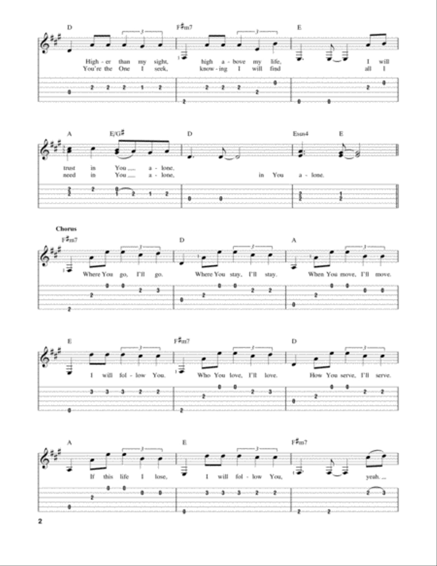 I Will Follow Acoustic Guitar scores gallery preview page 2