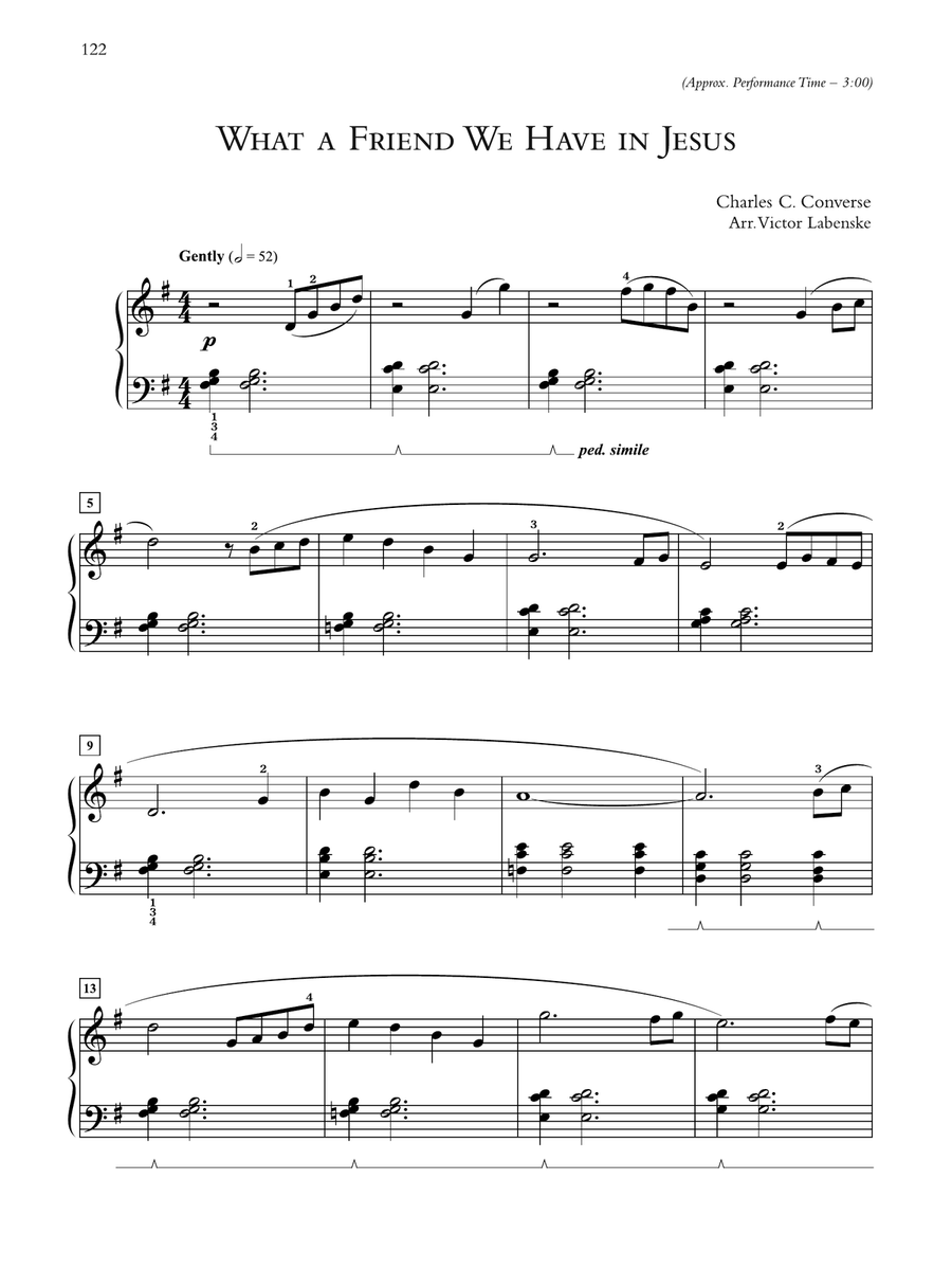 What a Friend We Have in Jesus - Piano Solo Piano Solo scores gallery preview page 1